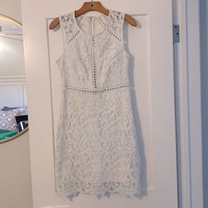 White Lace Mini Dress